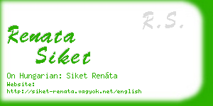 renata siket business card