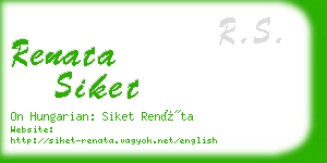 renata siket business card